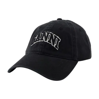 Ganni Emb  Cap In Black