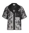 Ganni Embellished Organza Shirt In Black