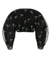 Ganni Bead-embellished Cropped Blouse