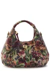 Ganni Tapestry Mini Multicolored Hobo Bag In Multi