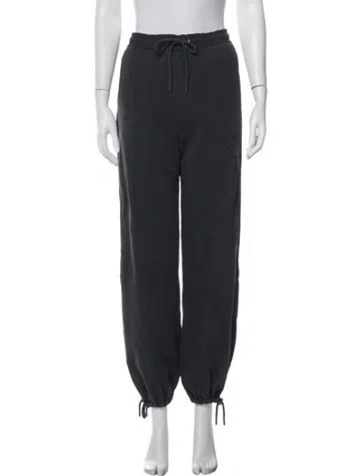 Pre-owned Ganni Embroidered Accent Sweatpants In Blue