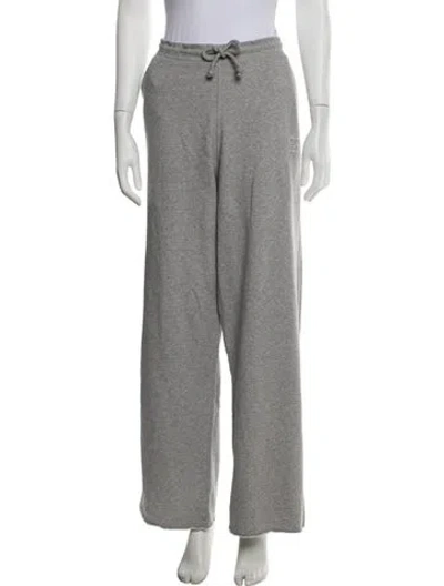 Pre-owned Ganni Embroidered Accent Sweatpants W/ Tags In Grey