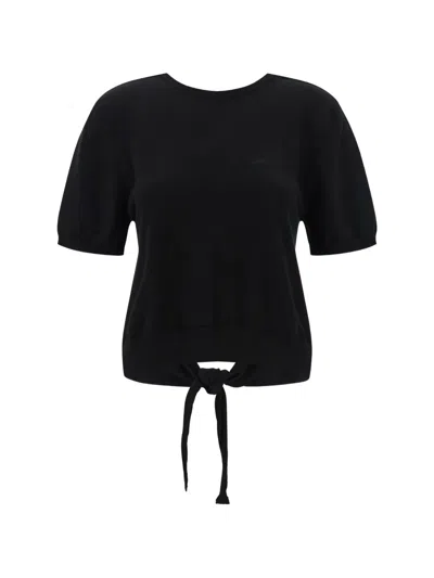 Ganni Bare Back Sweater Sweaters And Cardigans Black
