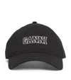 GANNI GANNI EMBROIDERED-LOGO BASEBALL CAP