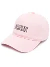 Ganni Baseball Cap With Logo Embroidery In Pink