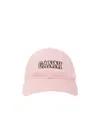 Ganni Baseball Cap With Logo Embroidery In Pink