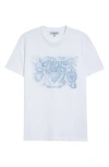 Ganni Basic Jersey Tattoo Lace Relaxed T-shirt In Bright White