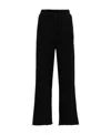 Ganni Embroidered-logo Track Pants In Black