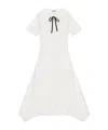 Ganni Embroidered Midi Dress In White