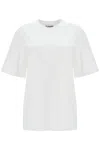 Ganni Embroidered Oversized T In Bright White (white)