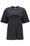 Ganni Embroidered Oversized T In Phantom (grey)