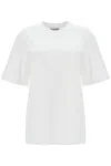 Ganni Embroidered Oversized T In White