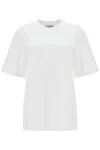 Ganni Embroidered Oversized T In White