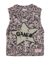 Ganni Woolen Vest With Inl In Gray