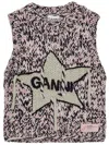 Ganni Woolen Vest With Inl In Pink