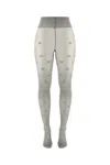 Ganni Sheer Patterned Tights Elastic Waistband