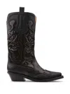 GANNI GANNI EMBROIDERED WESTERN BOOTS