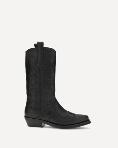 GANNI EMBROIDERED WESTERN BOOTS