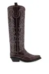 GANNI EMBROIDERED WESTERN HIGH BOOTS