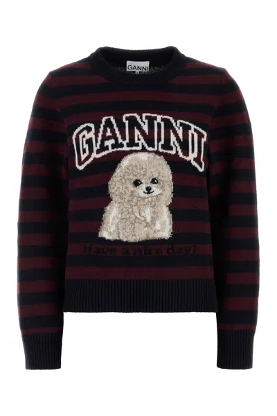 GANNI MAGLIONE IN MISTO LANA RICAMATO  DONNA