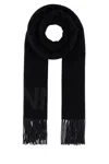 Ganni Women Embroidered Wool Scarf In 099