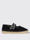 Ganni Buckled Canvas Espadrilles In Black