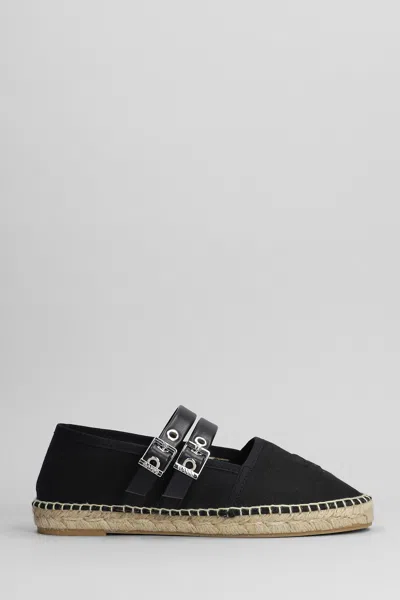 GANNI ESPADRILLES IN BLACK COTTON