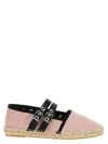 Ganni Round Toe Canvas Espadrilles In Pink