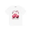 Ganni Basic Jersey Cherry Relaxed T-shirt In White