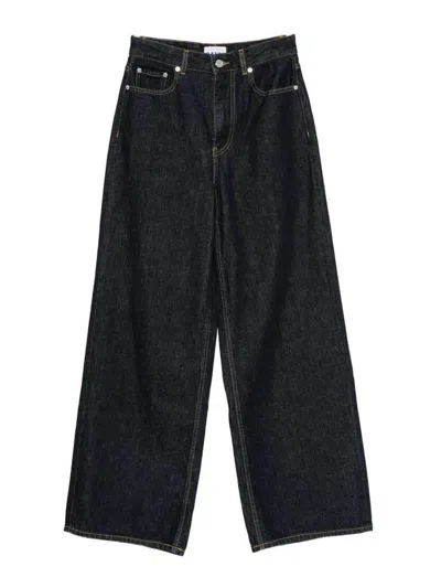 Ganni Essentials Rinse Denim Izey In Black