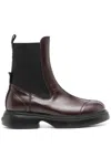 Ganni Chelsea Everyday Mid Ankle Boots In Red