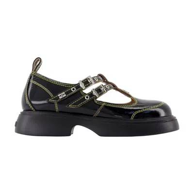 Ganni Everyday Butterfly Mary Jane In Black