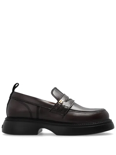 Ganni Everyday Loafer Patent In Brown