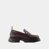 Ganni 25mm Everyday Loafers In Brown