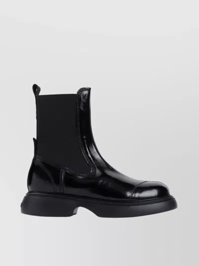 Ganni Everyday Mid Chelsea Boot In Black