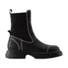 Ganni Everyday Mid Chelsea Boots In Black
