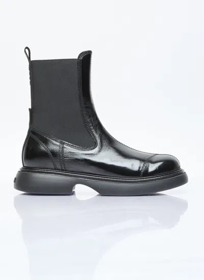 Ganni Everyday Mid Chelsea Boots In Black