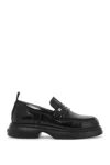 Ganni Butterfly Logo Loafer Shoes In Black