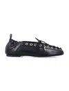 Ganni Women Oleatex Ballerina Flats In Black