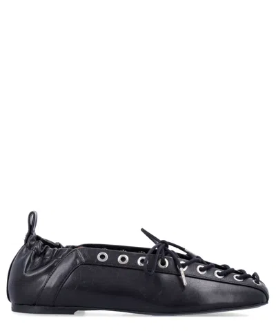 GANNI EYELET BALLET FLATS