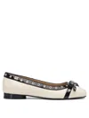 Ganni Ballerine Con Fiocco E Occhielli Ballerinas
