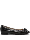 Ganni Ballerina With Bow In Black