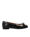 Ganni Ballerina With Bow In Black