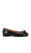 Ganni Ballerina With Bow In Black