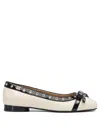Ganni Ballerine Con Fiocco E Occhielli Ballerinas In White