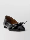 Ganni Ballerina With Bow In Brown