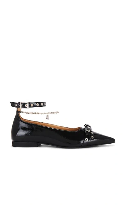 GANNI EYELETS JEWEL BALLERINA