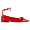Ganni Jewel Ballerina In Red