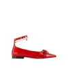 Ganni Jewel Ballerina In Red