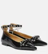 Ganni Jewel Ballerina In Black